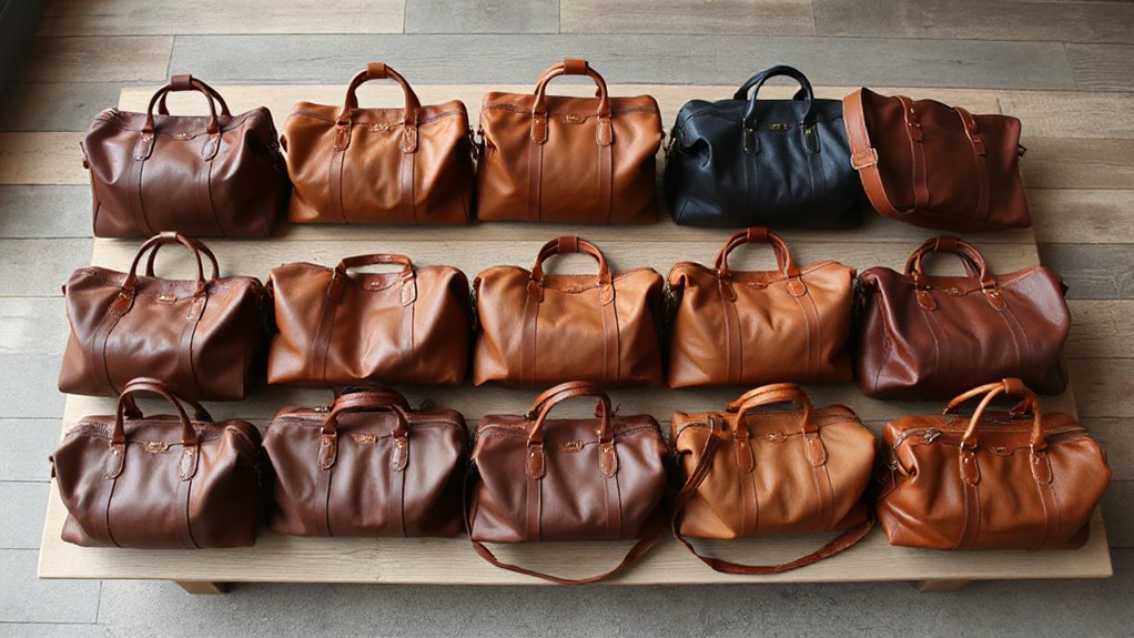 top full grain leather weekenders
