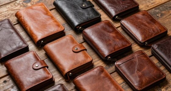 top full grain rfid wallets