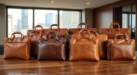 top grain leather briefcases