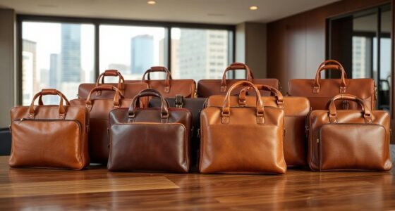 top grain leather briefcases