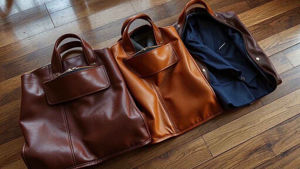 top leather garment bags