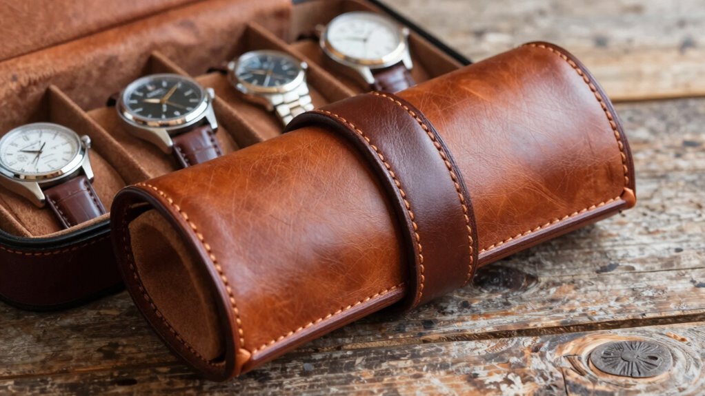 top leather watch rollers