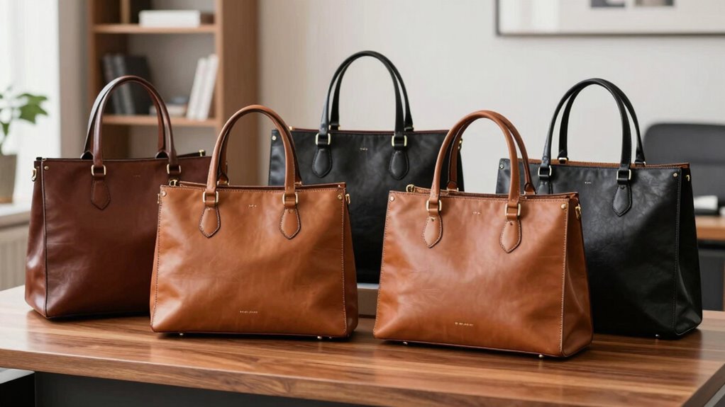 top office leather tote selection