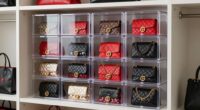 top stackable handbag storage