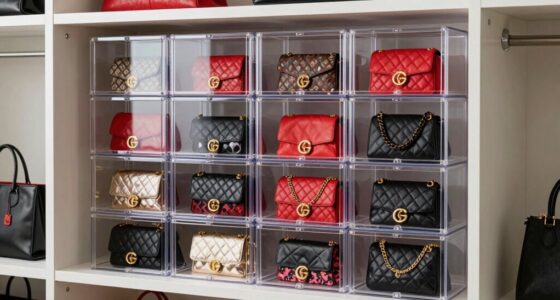 top stackable handbag storage