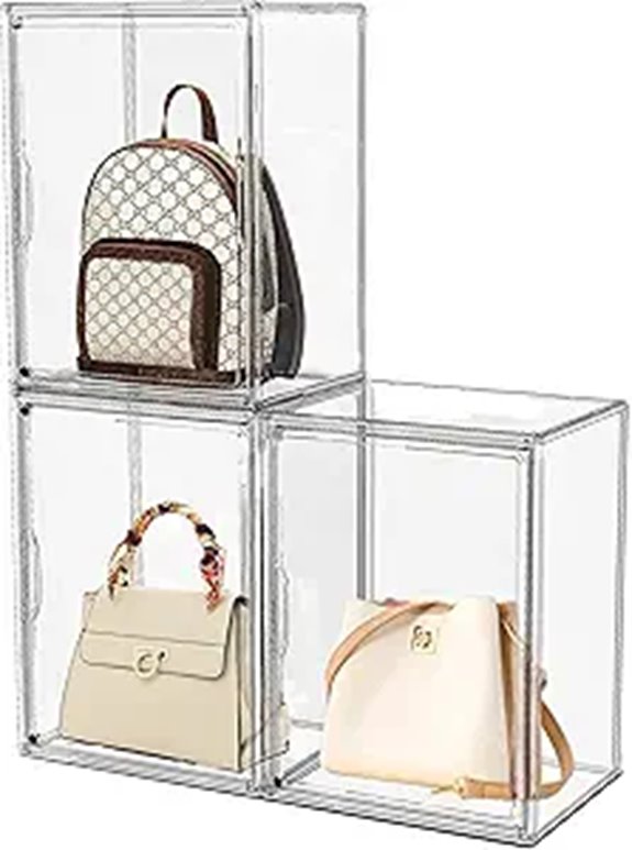 Attelite Clear Acrylic Purse & Handbag Organizer Set