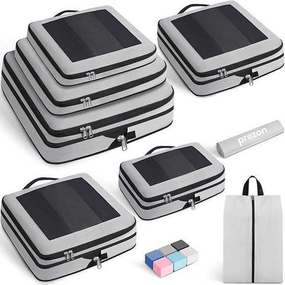 Compression Packing Cubes for Travel Set Options