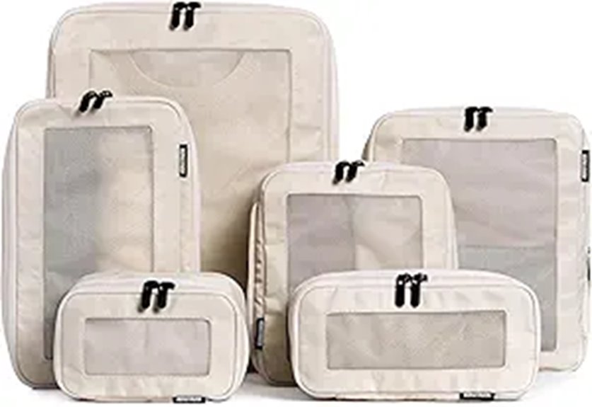 Aerotrunk 6-Pack Compression Packing Cubes for Travel