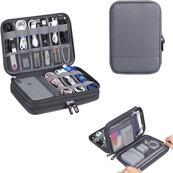 Electronic Cable Organizer Bag for Travel and Accessories