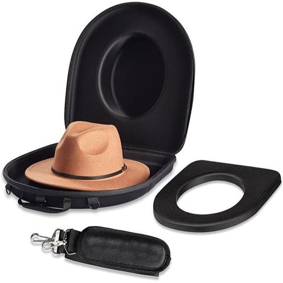 MOSLA Travel Fedora Hat Box with Shoulder Strap