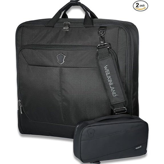 WELKINLAND 3-Suit Garment Bag with Toiletry Holder
