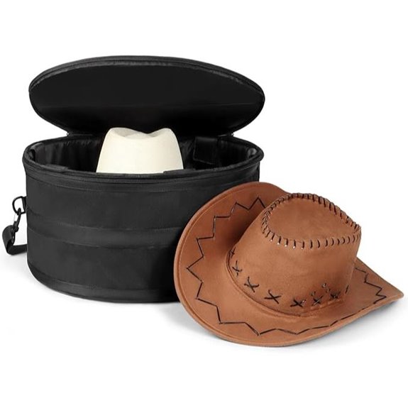 WOMACO Travel Hat Box with Handle and Shoulder Strap