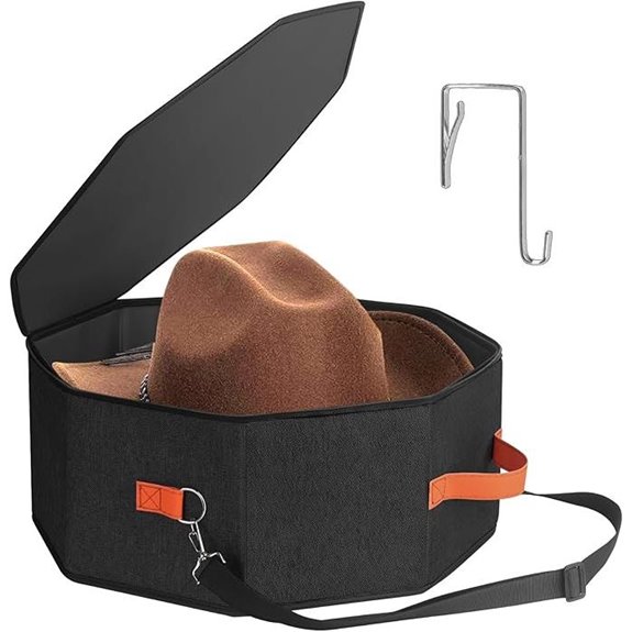 Hat Storage Box with Door Hook for Travel
