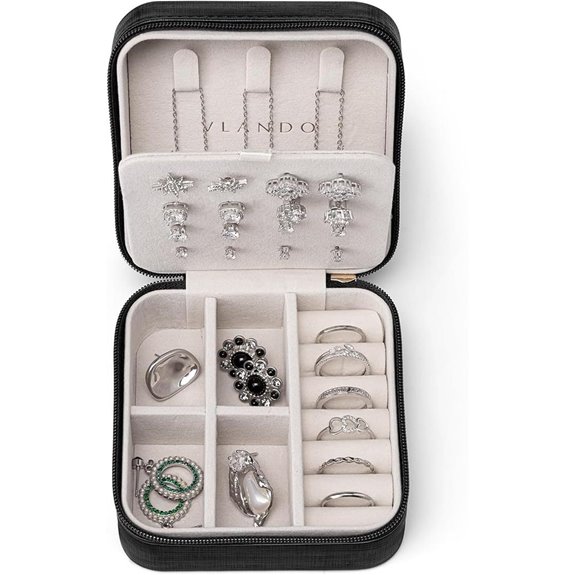 Vlando Travel Jewelry Organizer Box for Women