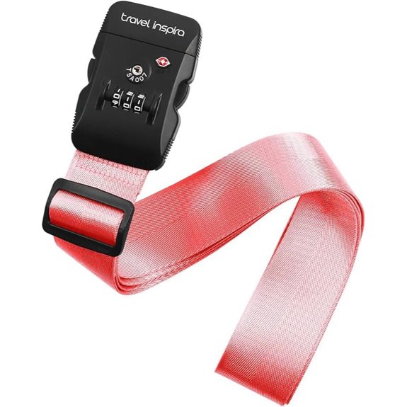 Travel Inspira TSA Lock Luggage Straps for Suitcases
