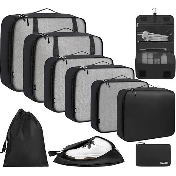 BAGAIL Packing Cubes Set for Travel Luggage Organizer