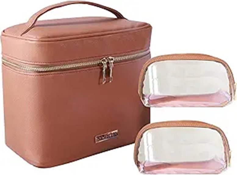 SANHECUN 3-Piece Travel Makeup Bag Set