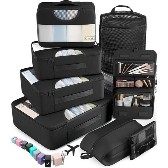 Veken Packing Cubes Set with Laundry & Toiletry Bag
