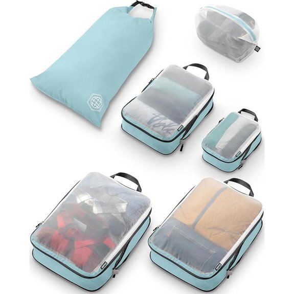 Travel Packing Cube Set with Mesh Organizer