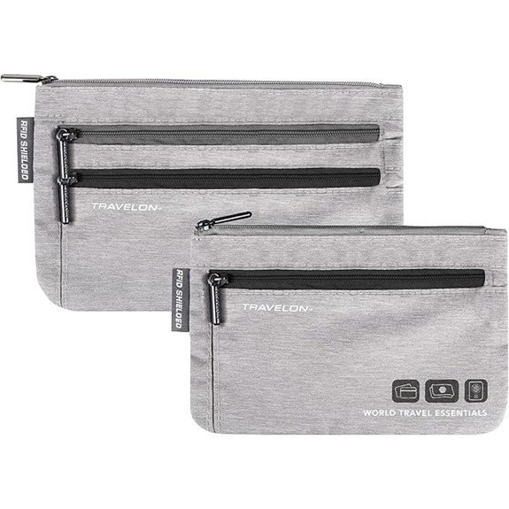 Travelon World Travel Essentials Set of 2 Currency and Passport Organizers