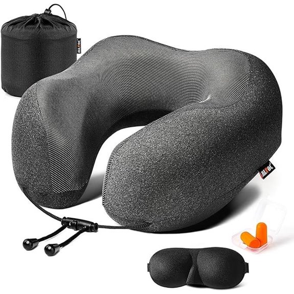 MLVOC Travel Pillow Set with Eye Masks and Earplugs