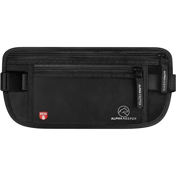 Hidden Money Belt for Travel with RFID Protection