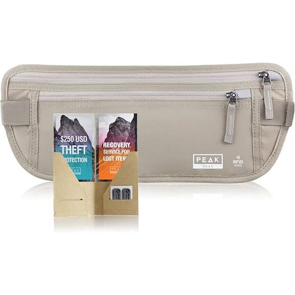 Peak Gear RFID Travel Money Belt with Theft Protection