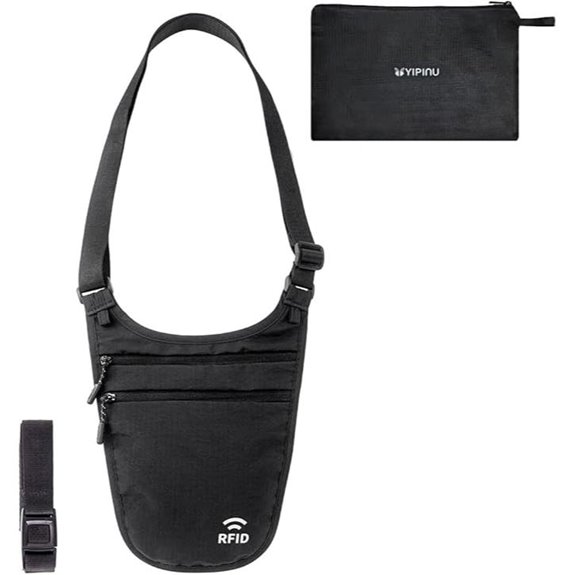 Crossbody Travel Money Belt with RFID Blocking