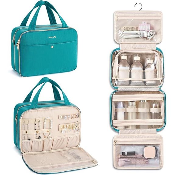Hanke Travel Toiletry Bag with Jewelry Organizer