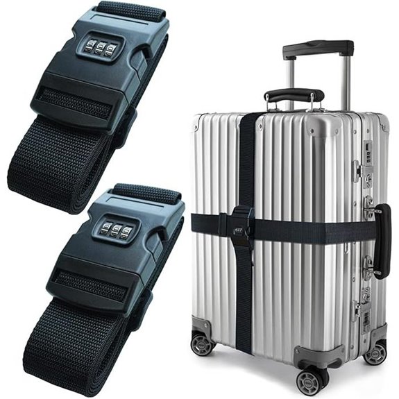 2 PCS Luggage Straps with Lock 78 x 2
