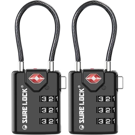 SURE LOCK TSA Travel Luggage Locks (2-Pack)