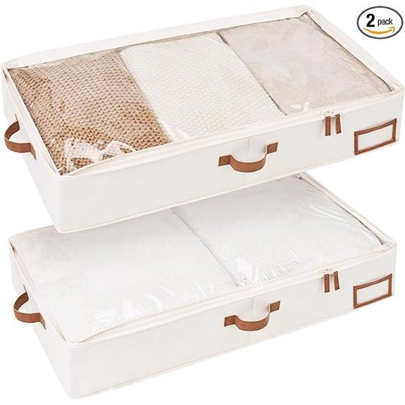 StorageWorks Under Bed Storage Bins with Handles (2 Pack)