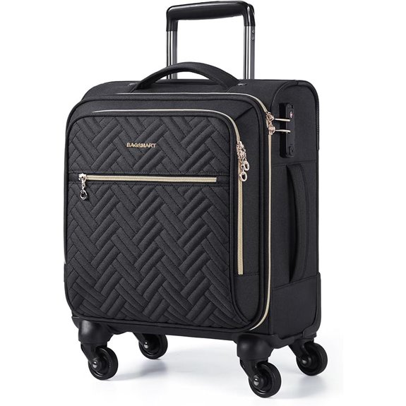 BAGSMART Underseat Carry-On Luggage with Spinner Wheels