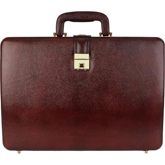 Full Grain Leather Briefcase for Unisex Italian Leather
