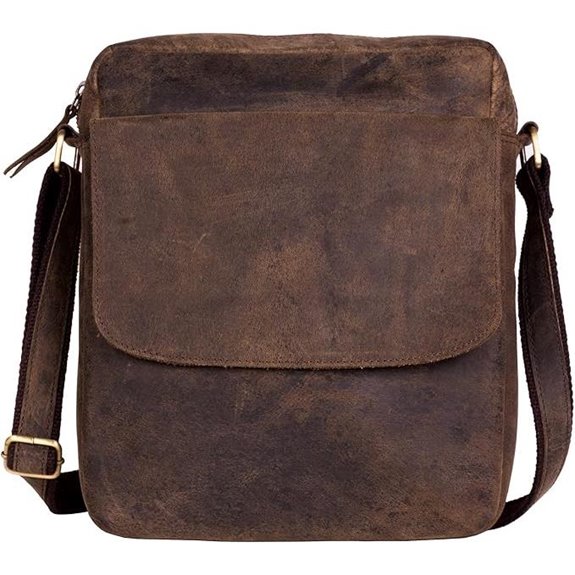 Leather Crossbody Bag for Men and Women