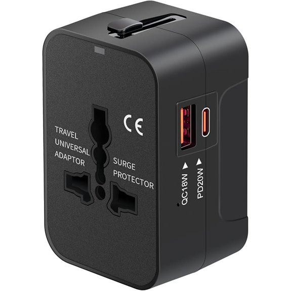 Universal Travel Adapter with Fast Charge Ports