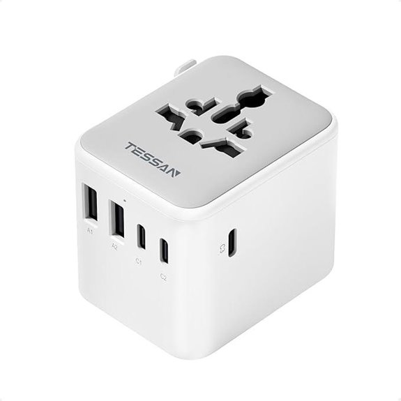 TESSAN Universal Travel Adapter with USB Ports