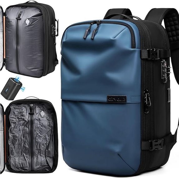 AirVault 60L Vacuum Seal Travel Backpack with Lock