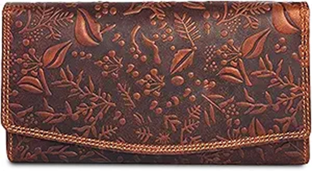 VALENCHI Women's Leather RFID Wallet with Card Slots