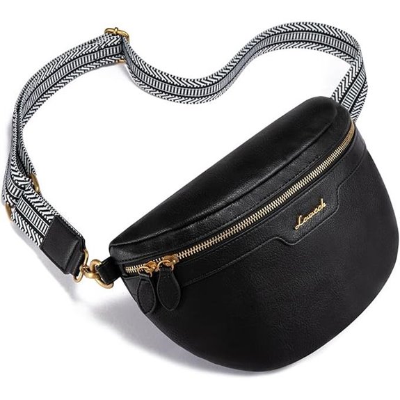 LOVEVOOK Vegan Leather Fanny Pack with Boho Strap