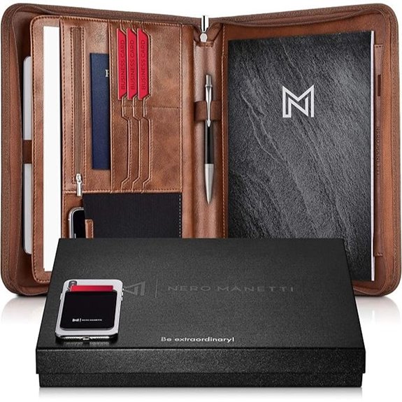NERO Manetti Vegan Leather Padfolio for Business