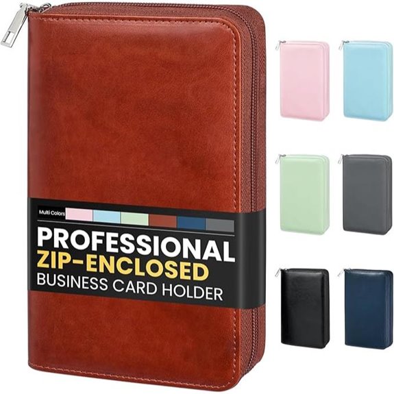 Sooez Zip Card Holder Organizer - Vegan Leather 240 Capacity