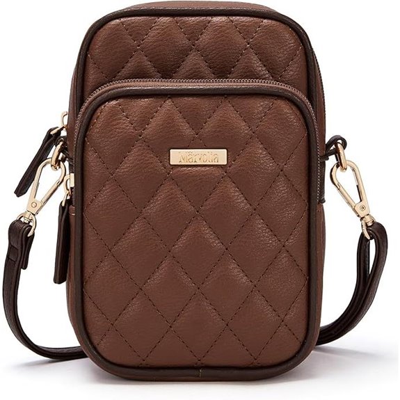 Marvolia Small Vegan Leather Crossbody Phone Bag