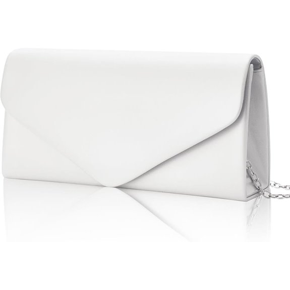 Larcenciel Vegan Leather Envelope Clutch with Chain