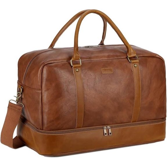 Baosha Vegan Leather Large Travel Duffel Bag