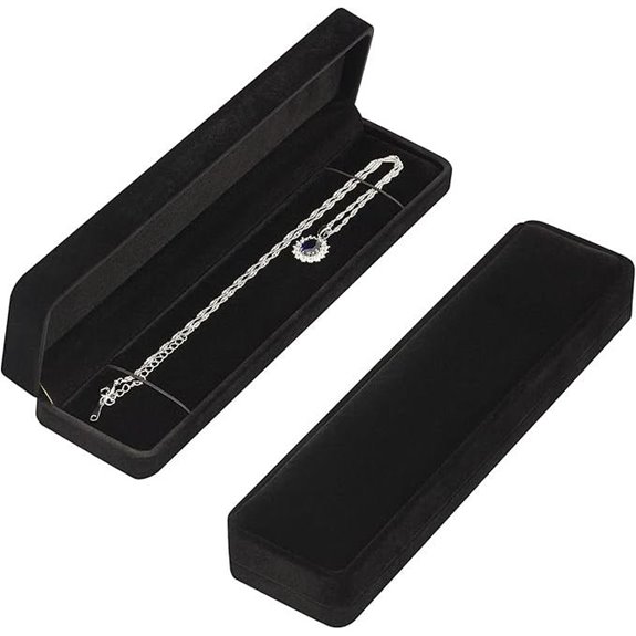 LETURE Velvet Jewelry Chain Necklace Gift Box Set