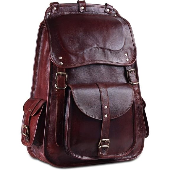 Vintage Full Grain Leather Laptop Backpack