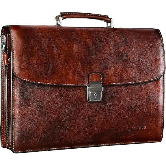 Banuce Vintage Leather Briefcase for Men