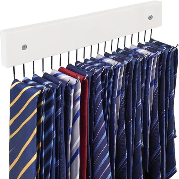 Wall-Mounted Rotating Tie and Accessory Organizer