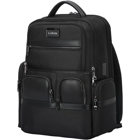 Business Laptop Backpack with USB & Water-Resistant Nylon